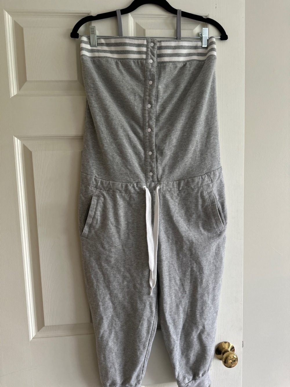 Adidas Neo Label Jumpsuit Romper Strapless Or W Strap Grey Women's Size Large